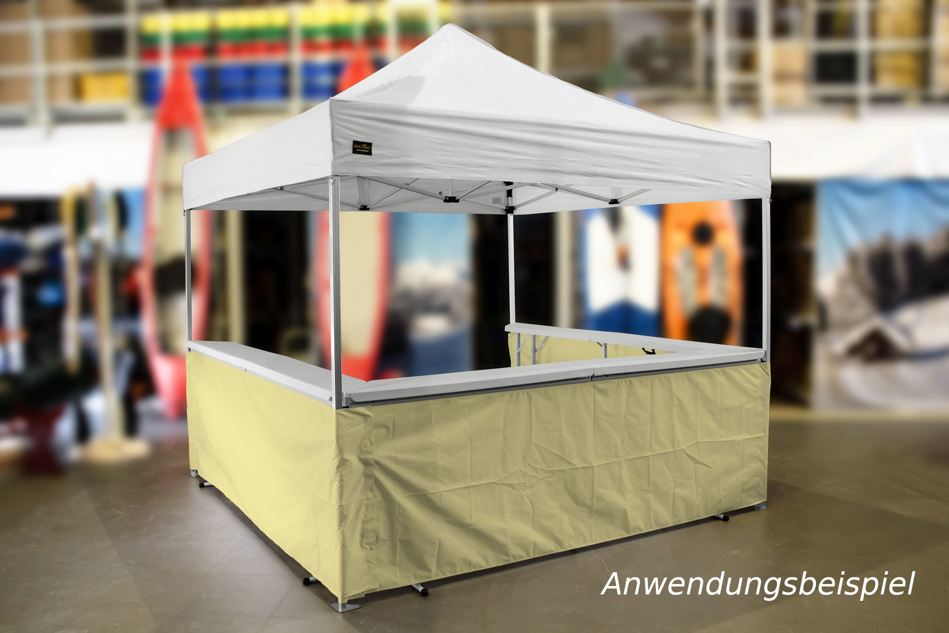 MVL-TENT® Klappbare Theke für Faltzelte. Modular erweiterbar | Getränkestand, Marktstand