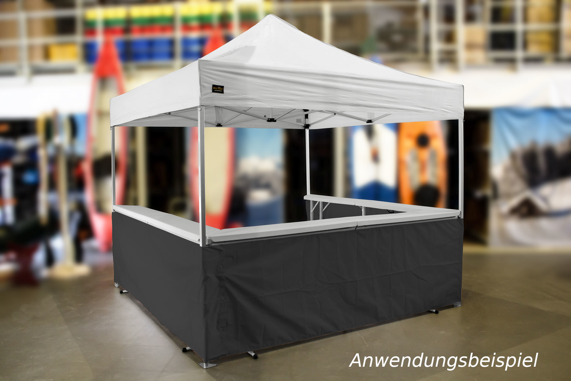 MVL-TENT® Klappbare Theke für Faltzelte. Modular erweiterbar | Getränkestand, Marktstand