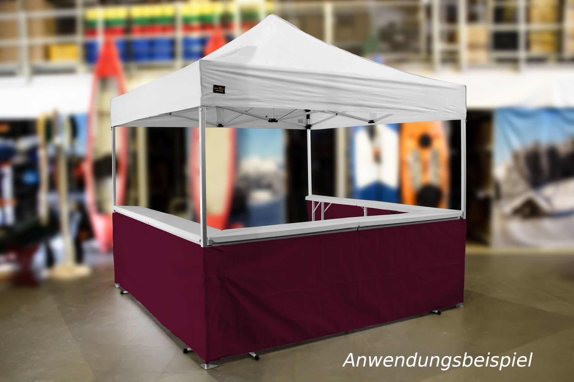 MVL-TENT® Klappbare Theke für Faltzelte. Modular erweiterbar | Getränkestand, Marktstand