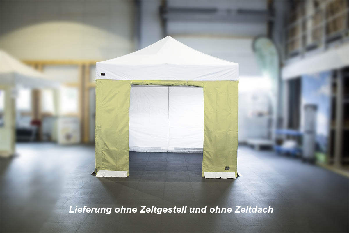 MVL-TENT ® Seitenwand PLUS mit Tür, Größe: 3m Farbe: Champagner | Restposten, Sonderpreis