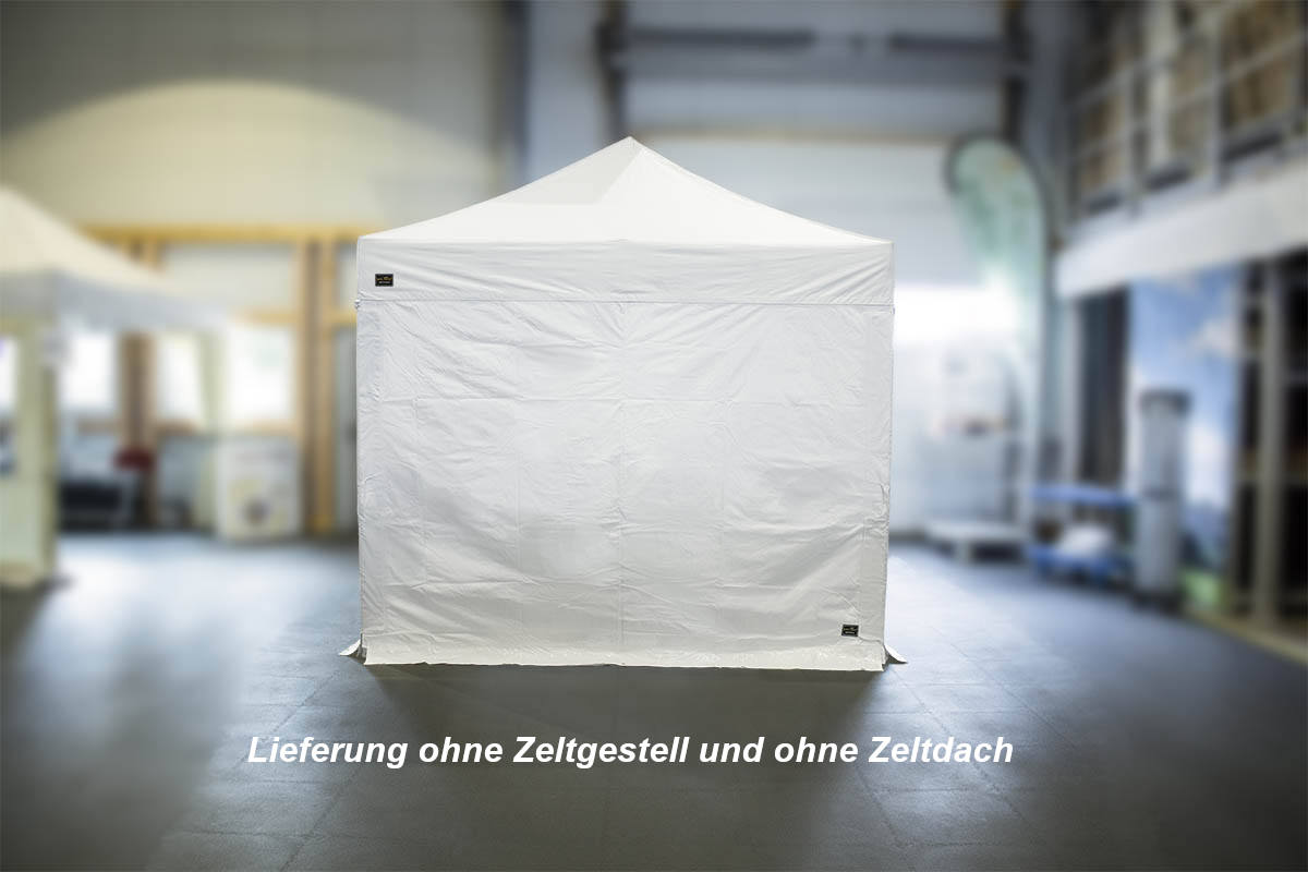 MVL-TENT ® Seitenwand PLUS geschlossen, Größe: 4,5m Farbe: Weiß | Restposten, Sonderpreis