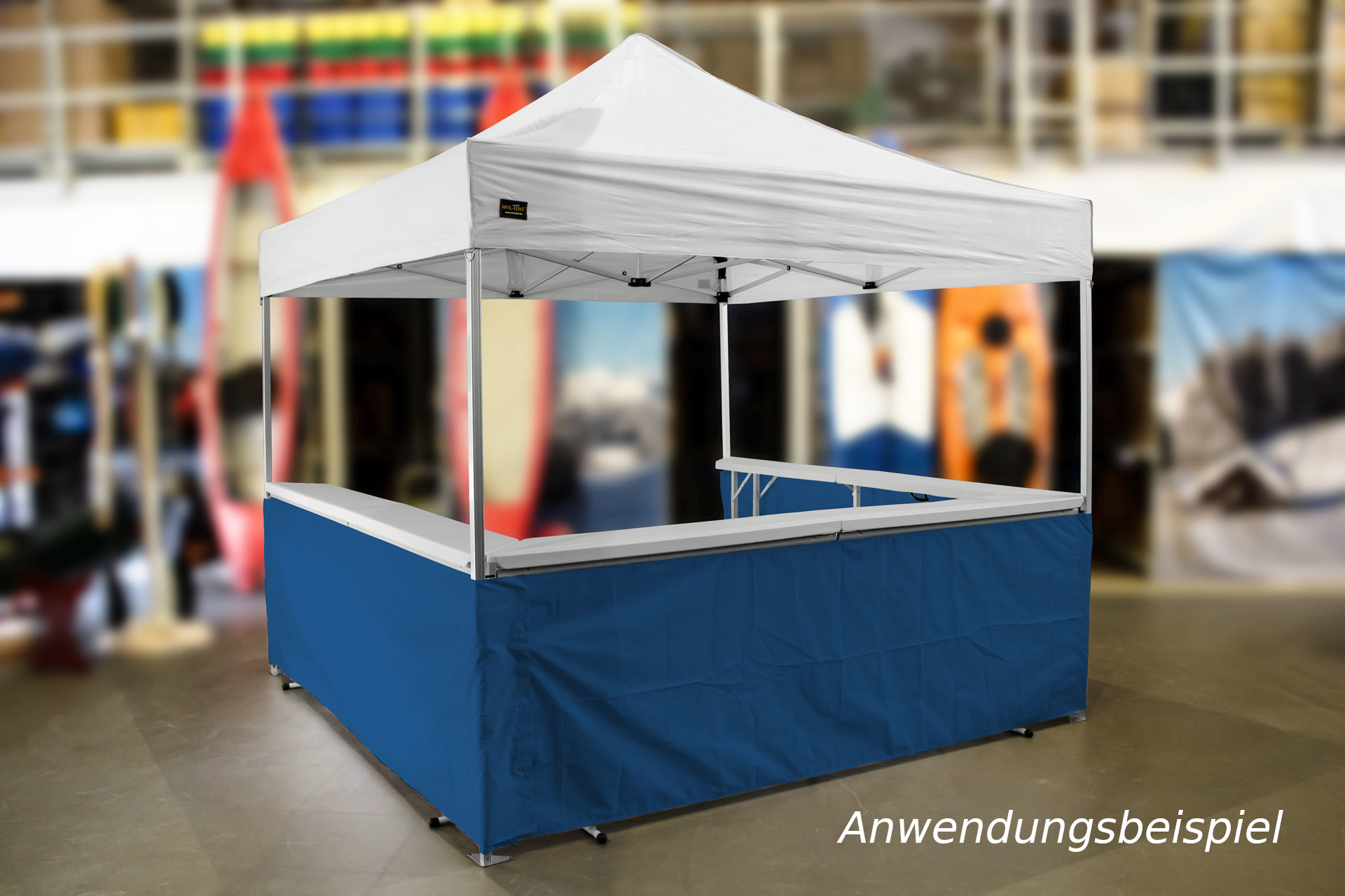 MVL-TENT® Klappbare Theke für Faltzelte. Modular erweiterbar | Getränkestand, Marktstand