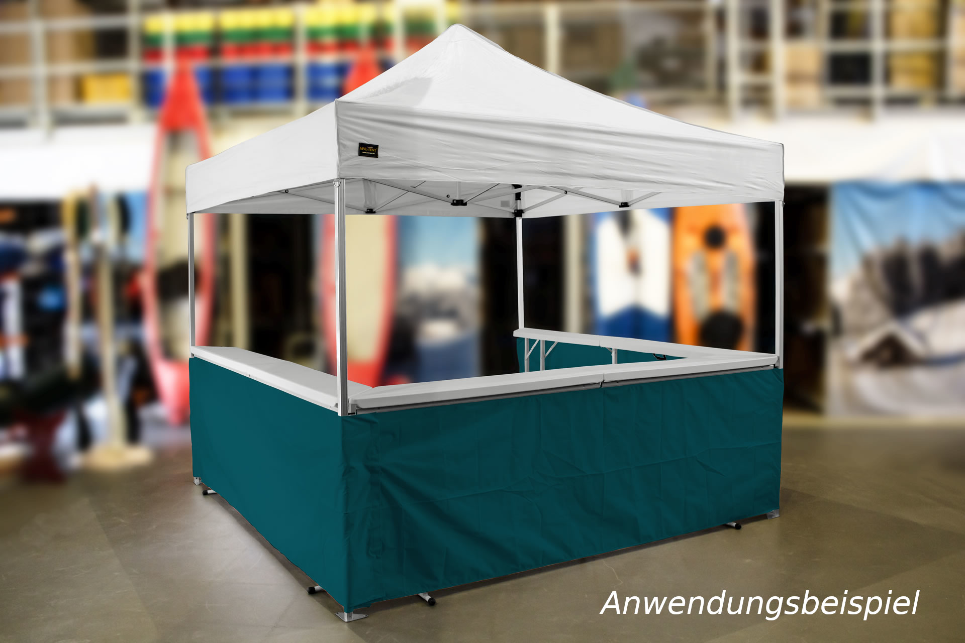 MVL-TENT® Klappbare Theke für Faltzelte. Modular erweiterbar | Getränkestand, Marktstand
