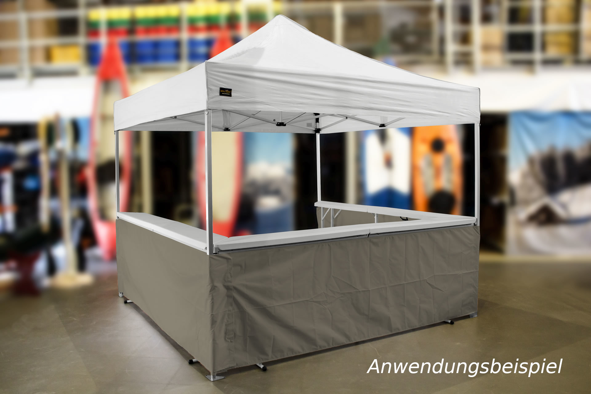 MVL-TENT® Klappbare Theke für Faltzelte. Modular erweiterbar | Getränkestand, Marktstand
