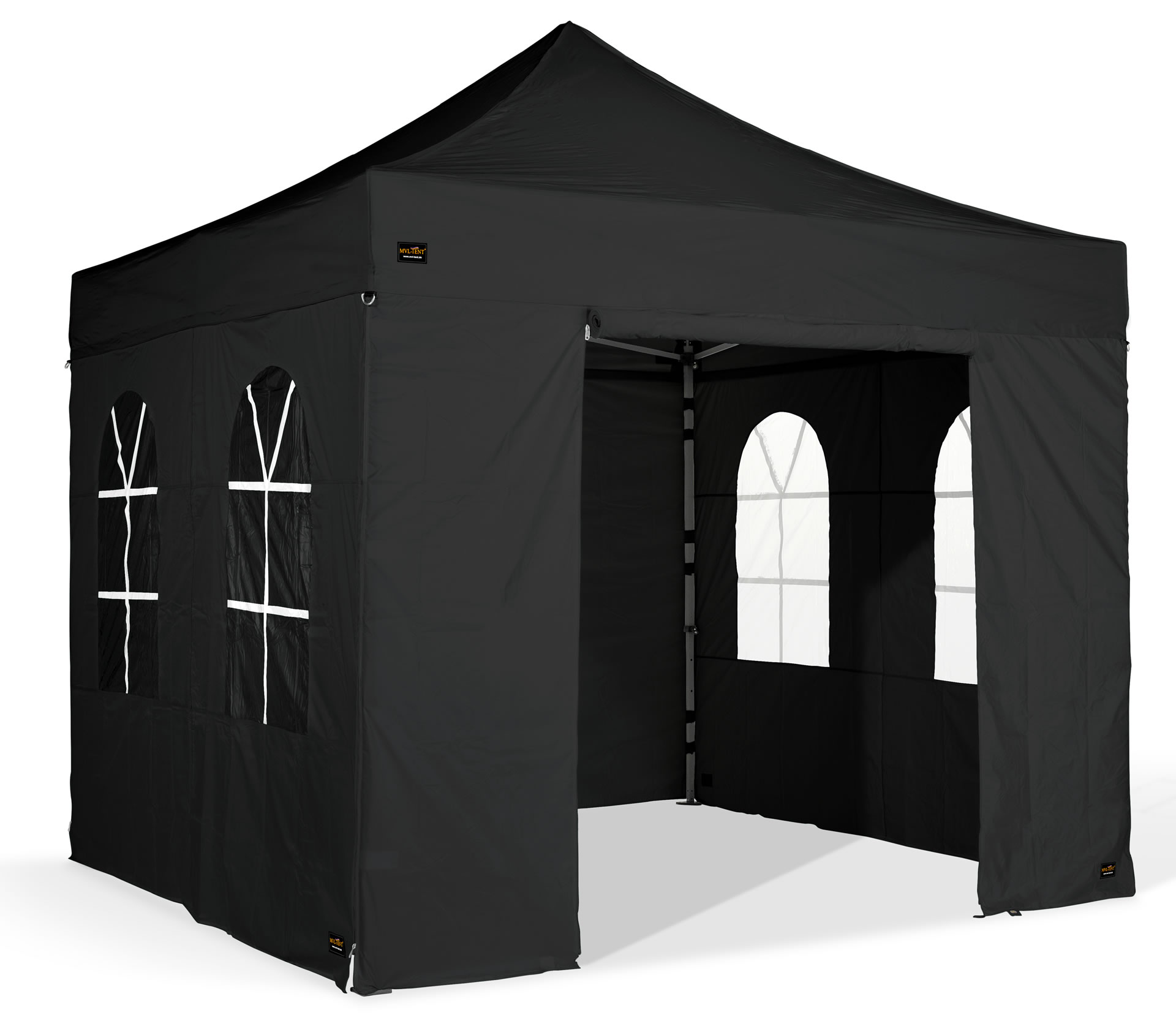 Spar-Set | Faltzelt Serie 45 + Seitenwände mit Reißverschluss | 3x3 3x4,5 3x6