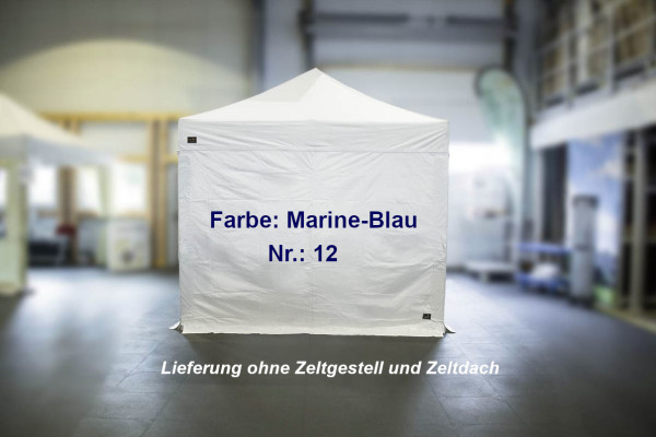 MVL-TENT® Seitenwand geschlossen 3m Klettverschluss-System, Farbe: Marine-Blau | Serie Octa 60