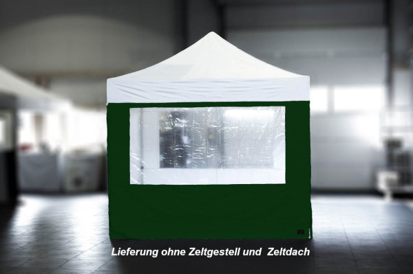 MVL-TENT ® Seitenwand Standard mit Fenster, Größe: 3m, Farbe: Grün | Restposten, Sonderpreis