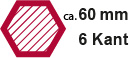 Faltzelt Serie 60 eXpert 6-Kant (Hexagon) Standbeinprofil Durchmesser 60mm