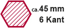 Faltzelt Serie 45 Premium 6-Kant (Hexagon) Standbeinprofil Durchmesser 45mm