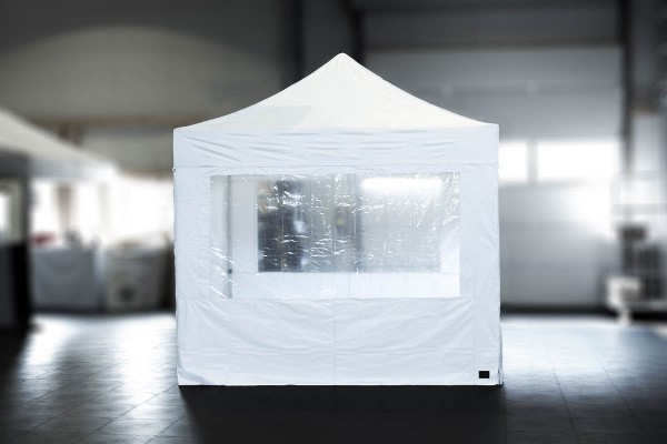 MVL-TENT® Seitenwand mit Fenster 3m für Faltzelt 4x6m - mit Reißverschlüssen