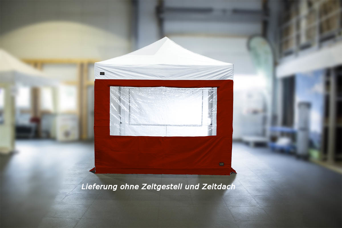 MVL-TENT ® Seitenwand PLUS mit Fenster+Rollo, Größe: 3m, Farbe