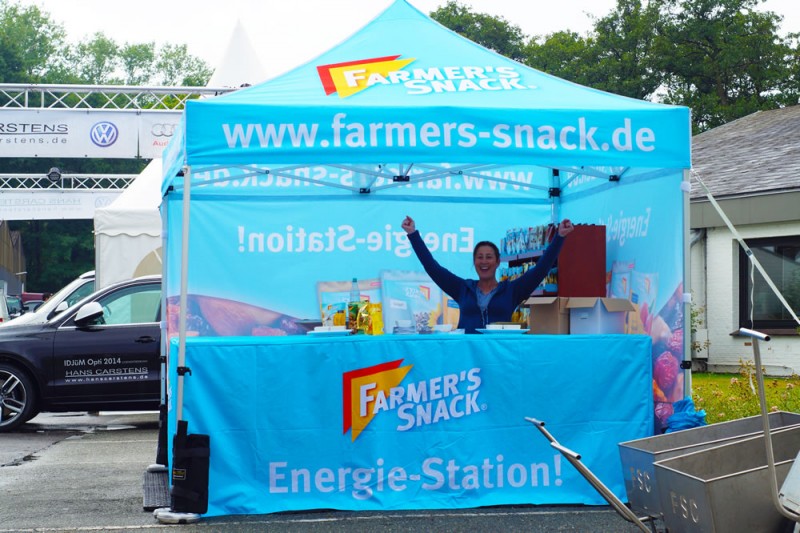 Faltzelte mit Druck Farmers Snack