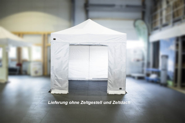 MVL-TENT ® Seitenwand PLUS mit Tür, Größe: 3m, Farbe: Weiß | Restposten