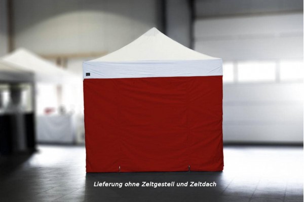 MVL-TENT ® Seitenwand mit Tür, mit Reißverschlüssen. Größe 3 m (für 4x6), Farbe: Rot | Restposten