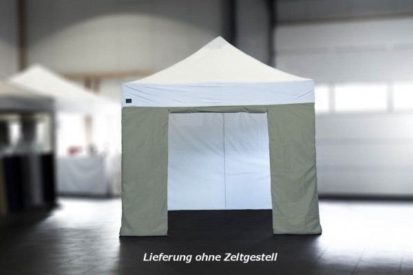 MVL-TENT ® Seitenwand Standard mit Tür, Größe: 4,5m, Farbe: Silber | Restposten