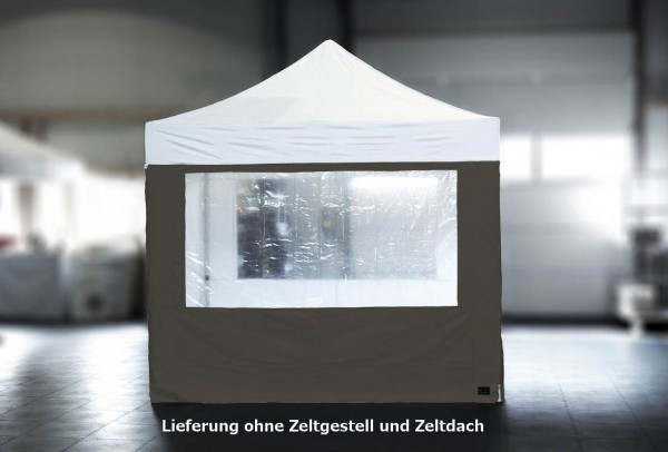MVL-TENT ® Seitenwand Standard mit Fenster, Größe: 3m, Farbe: Stone | Restposten, Sonderpreis