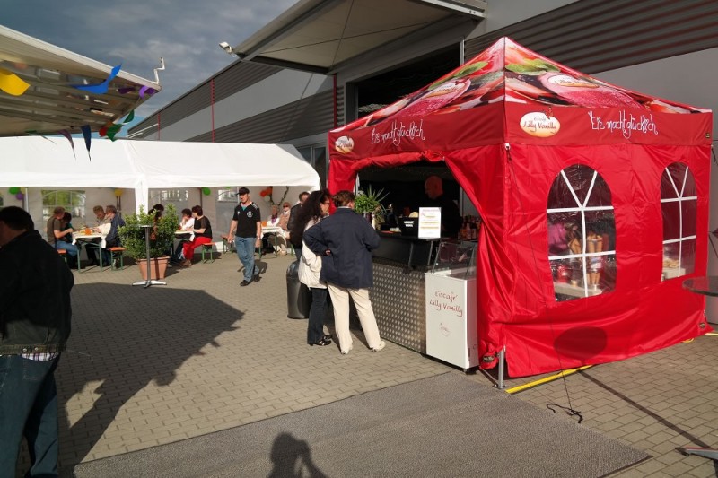 Pavillon mit Dachdruck Lilly Vanilly Eis Stand