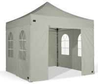 Spar-Set | Faltzelt Steelero® + Seitenwände mit Reißverschluss | 3x3 3x4,5