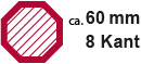 Faltzelt Serie 60 Octa 8-Kant (Octagon) Standbeinprofil Durchmesser 60mm