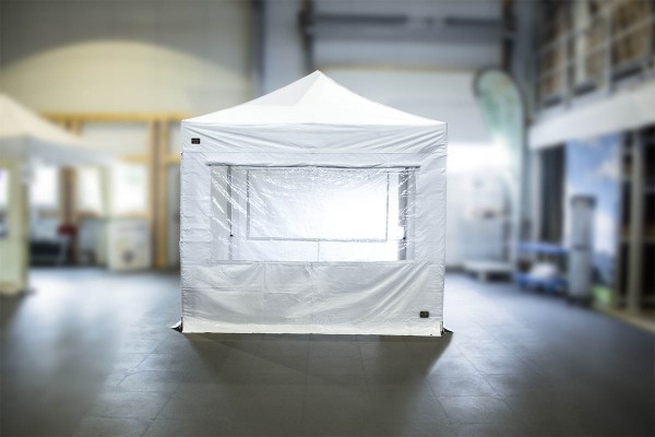 MVL-TENT® Seitenwand mit Fenster + Rollo 3m für Faltzelt 4x6m Klettverschluss-System | Serie 60